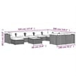 vidaXL 11 Piece Steel Garden Lounge Set in Black