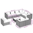 vidaXL 10 Piece Steel Garden Lounge Set in Brown