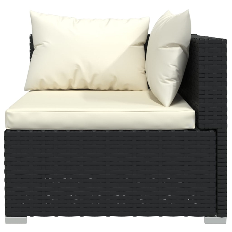 vidaXL 13 Piece Poly Rattan Garden Lounge Set in Black