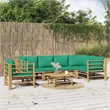 vidaXL 7 Piece Bamboo Garden Lounge Set in Brown/Natural