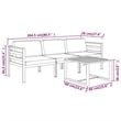 vidaXL 4 Piece Aluminum Garden Lounge Set in Anthracite
