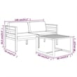 vidaXL 3 Piece Aluminum Medium Garden Lounge Set in Anthracite