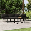 vidaXL 5 Piece Aluminum Large Garden Lounge Set in Anthracite