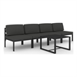 vidaXL 5 Piece Aluminum Large Garden Lounge Set in Anthracite