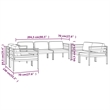 vidaXL 7 Piece Aluminum Garden Lounge Set in Anthracite
