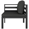 vidaXL 8 Piece Aluminum Garden Lounge Set in Anthracite