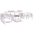 vidaXL 8 Piece Aluminum Garden Lounge Set in Anthracite