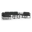 vidaXL 8 Piece Aluminum Garden Lounge Set in Anthracite