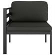 vidaXL 6 Piece Aluminum Large Garden Lounge Set in Anthracite