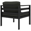 vidaXL 6 Piece Aluminum Large Garden Lounge Set in Anthracite