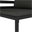vidaXL 6 Piece Aluminum Large Garden Lounge Set in Anthracite