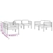 vidaXL 6 Piece Aluminum Large Garden Lounge Set in Anthracite