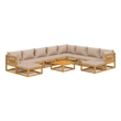 vidaXL 11 Piece Solid Acacia Wood Garden Lounge Set in Natural