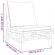 vidaXL 3 Piece Bamboo Small Garden Lounge Set in White/Cream