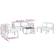 vidaXL 6 Piece Aluminum Large Garden Lounge Set in Anthracite