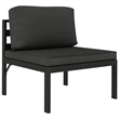 vidaXL 6 Piece Aluminum Standard Garden Lounge Set in Anthracite