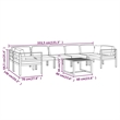 vidaXL 8 Piece Aluminum Garden Lounge Set in Anthracite