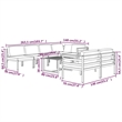 vidaXL 8 Piece Aluminum Large Garden Lounge Set in Anthracite
