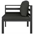 vidaXL 9 Piece Aluminum Large Garden Lounge Set in Anthracite