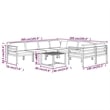 vidaXL 9 Piece Aluminum Large Garden Lounge Set in Anthracite