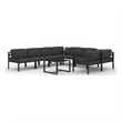 vidaXL 9 Piece Aluminum Large Garden Lounge Set in Anthracite
