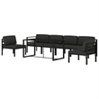 vidaXL 7 Piece Aluminum Garden Lounge Set in Anthracite