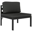 vidaXL 7 Piece Aluminum Garden Lounge Set in Anthracite