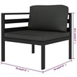 vidaXL 7 Piece Aluminum Garden Lounge Set in Anthracite