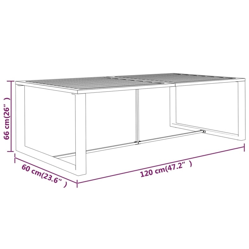 vidaXL 7 Piece Aluminum Garden Lounge Set in Anthracite