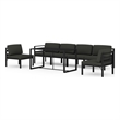vidaXL 7 Piece Aluminum Garden Lounge Set in Anthracite