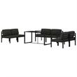 vidaXL 7 Piece Aluminum Large Garden Lounge Set in Anthracite