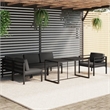 vidaXL 6 Piece Aluminum Garden Lounge Set in Anthracite