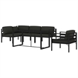 vidaXL 6 Piece Aluminum Garden Lounge Set in Anthracite