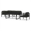 vidaXL 6 Piece Aluminum Garden Lounge Set in Anthracite