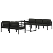 vidaXL 6 Piece Aluminum Garden Lounge Set in Anthracite