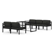 vidaXL 6 Piece Aluminum Garden Lounge Set in Anthracite