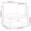 vidaXL 5 Piece Solid Acacia Wood Garden Lounge Set in Gray