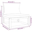 vidaXL 5 Piece Solid Acacia Wood Garden Lounge Set in Gray