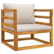vidaXL 7 Piece Solid Acacia Wood Garden Lounge Set in Gray