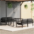 vidaXL 5 Piece Aluminum Garden Lounge Set in Anthracite
