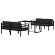 vidaXL 5 Piece Aluminum Garden Lounge Set in Anthracite