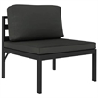 vidaXL 8 Piece Aluminum Standard Garden Lounge Set in Anthracite