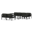 vidaXL 8 Piece Aluminum Standard Garden Lounge Set in Anthracite