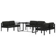 vidaXL 7 Piece Aluminum Large Garden Lounge Set in Anthracite