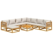 vidaXL 9 Piece Solid Acacia Wood Garden Lounge Set in Gray