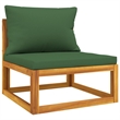 vidaXL 4 Piece Solid Acacia Wood Garden Lounge Set in Green