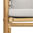 vidaXL 7 Piece Bamboo Garden Lounge Set in Gray/Natural