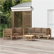vidaXL 6 Piece Bamboo Garden Lounge Set