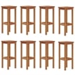 vidaXL 9 Piece Solid Acacia Wood Bar Set in Natural