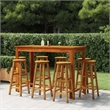 vidaXL Solid Acacia Wood Large Bar Set